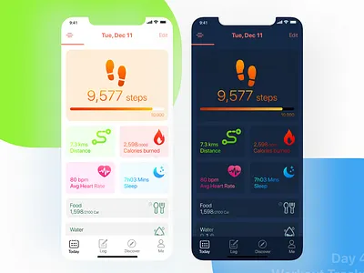DailyUI - 041 - Workout Tracker dark background fitness fitness app gym health tracker