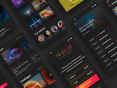 Tale App Screens android animation app feed hybrid hybridapp interaction ios mobile motion premium profile reactnative redesign story subscription tales ui ux