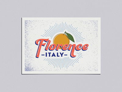 Adobe Live Florence Postcard illustration postcard typography vector