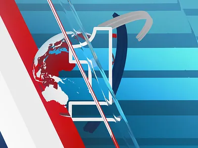 red, white, and one after effects displacement glass global globe international red red and blue red and white stripes