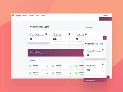 Brring — UI/UX Design app brring conference calling dashboard designer user experience marketing site saas tech together ui ux website