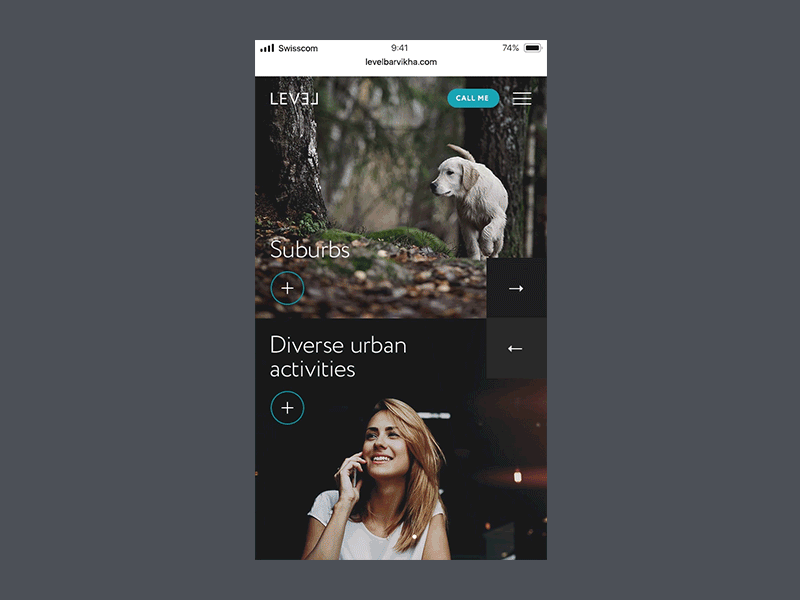 Level — Index Page Transitions animaiton app animation dark ios minimal mobile mobile animation mobile app nature simple ui