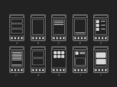 Layout Sketches dark design layout layout design minimal ui ux