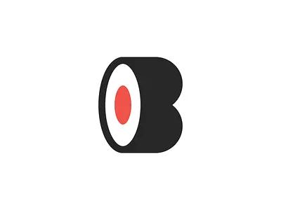 Busushi b brand cute food identity japan japanese food letter letter b mark restaurant sushi vector