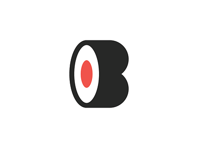 Busushi b brand cute food identity japan japanese food letter letter b mark restaurant sushi vector