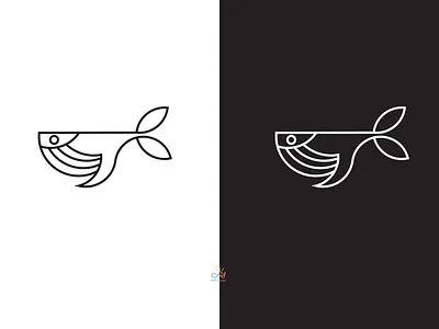 Whale Logo company create logo design design art fish food fresh design graphic design illustrator logo logo art logodesign minimalist restaurant sea sea food shop shop logo vector whale