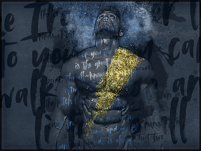 Blue Athlete Type abs athlete athletic blue design dust fitness gold navy navy blue paint smoke type type art typogaphy