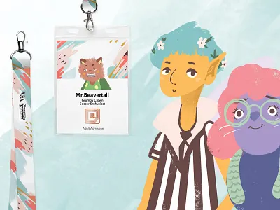 Inner Child character children exhibit exhibit design illustration lanyard procreate story tag