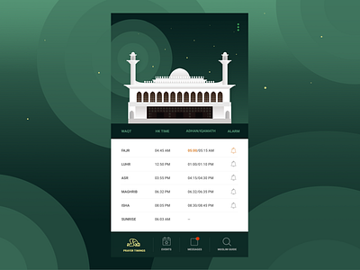 Kawloon Masjid hong kong illustration islamic masjid mobile prayer ui