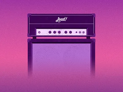 Purple Haze amp amplifier gear hazelnut illustration music purple