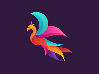 The Elegant abstract bird design dribbble follow graphicdesign illustration logo peacock shot vector