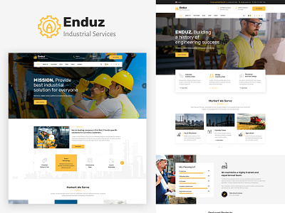 Enduz - Industrial & Factory Business WordPress Theme building business commercial construction corporate energy engineering factory financial industrial industry machinery manufacturing multipurpose portfolio responsive web design