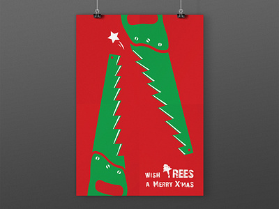 Wish Trees a Merry Christmas design poster