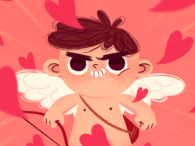 Happy Valentine's Day! character design cupid digital art heart illustration love photoshop smile valentines day valentines day card