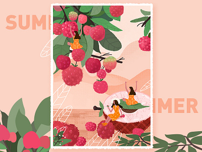 夏至 design fresh illustration logo summer ui