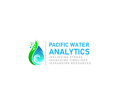 Pacific Water analytics logo brand branding design environmental icon illustration logo logo design logo design concept service vector