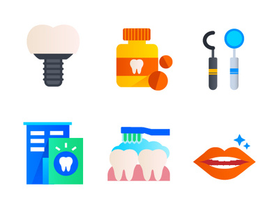 Dentist Icons dental dental care dentist icon icon design icons illustration medical teeth