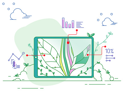 Diseased Plant animation clean design flat illustration illustrator mobile ui vector website