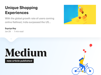 Unique Shopping Experiences (Medium Post) article category design ecommerce experience fashion flipkart furniture grocery illustration india insights medium mobile shopping unique ux ux ui