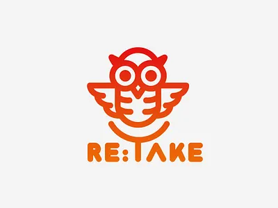 Re: Take branding design flat gradient logo owl vector youtube