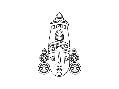 Lord_venkateswara balaji god govinda illustration krishna line art lord seven hills venkateswara