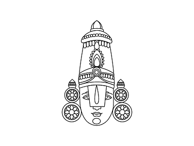 Lord_venkateswara balaji god govinda illustration krishna line art lord seven hills venkateswara