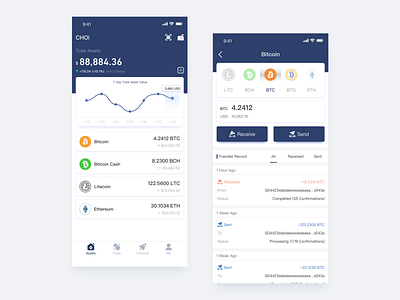 Wallet blockchain business clean design illustration steady ue ui wallet