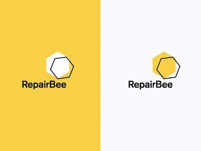 RepairBee Logo bee branding device fix gadget honey identity logo phone repair repairbee yellow