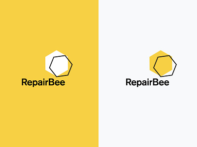 RepairBee Logo bee branding device fix gadget honey identity logo phone repair repairbee yellow