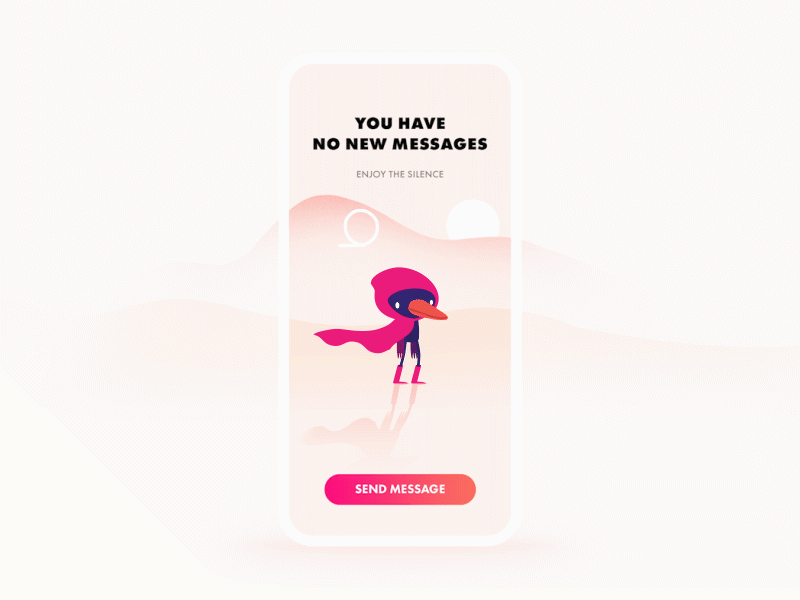 Delightful Empty State Animation animation charachter design illustration motion ui