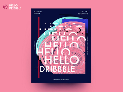 Hello Dribbble design illustration