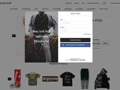 Redesign Novelship Sign Up Page clean landing page layout login sign up ui ui design uiux user interface ux web design