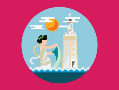 Alexandria City logo alexandria city city branding city illustration design egypt flat flat design flat 2d geometric icon illustration logo vector