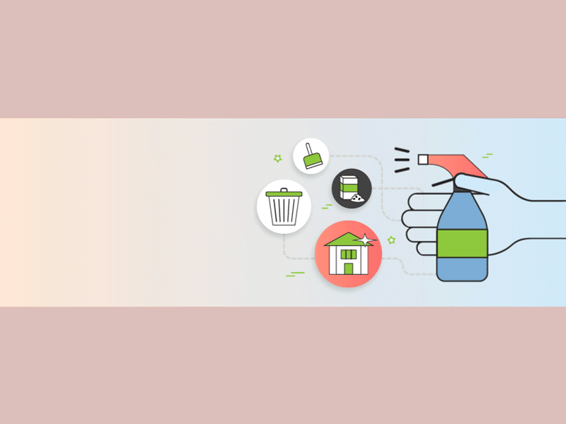 Cleaning animation brush cleaning cleaning company cleaning service design graphc graphic design hand icon illustration visual wipe wipes