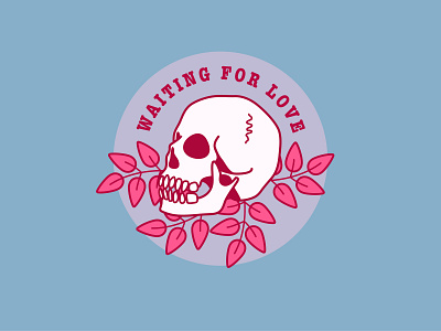 Waiting for love debut illustration love skull valentine day