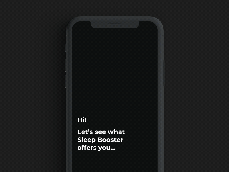 Sleep Booster: Onboarding Animation animation app illustration motion typography