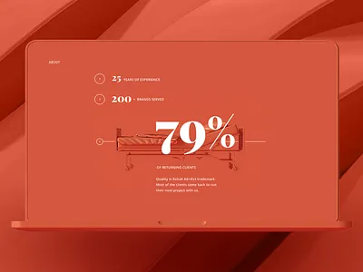 Rehab Ad+dict concept design for it company accordion menu peach ui