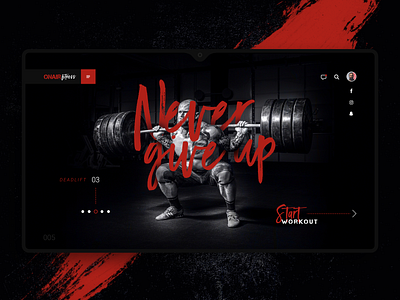 On Air Fitness - Never give up fitness fitness app landing page ui design ui ux design webdesign