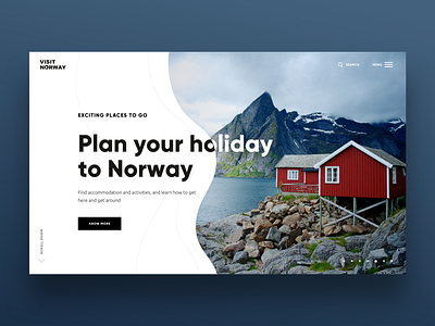 First Screen Concept concept first screen gallery home page inspiration landing page landing page concept norway slider typogaphy