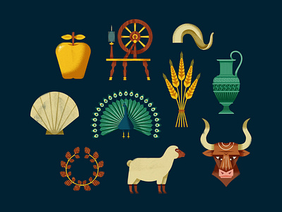 Mythology icons I davidsierra design icon illustration mythology