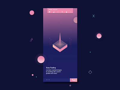 Isometric Cube color illustration logo ui ux vector