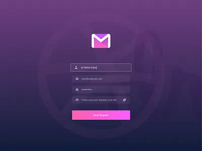 Zalepik | 4 Dribbble Invites Submit Page 4 dark dribbble invites mail page pink portofolio submit ui