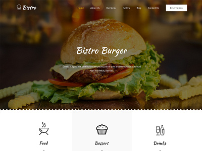 Fast Food & Diner Restaurant Website Design design ux web web design website wordpress wordpress blog wordpress development wordpress templates wordpress theme