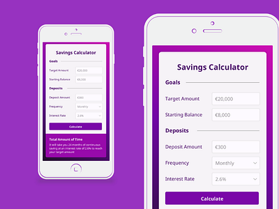 Daily UI #04 Savings Calculator calculator concept daily ui daily ui challenge iphone app mockup savings calculator sketch