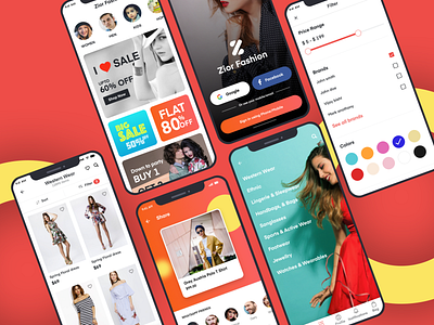 Ecommerce UI kit app design ios minimal mobile ui ux