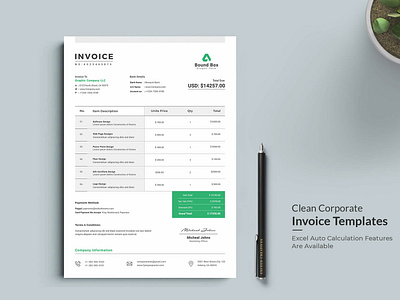 Invoice Template | Business Invoice | Receipt Template a4 automatic bill business clean clean invoice corporate creative design elegant excel invoice invoice design invoice template invoice word minimal invoice minimalist modern multi use payment