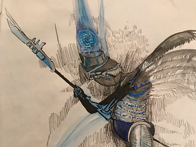 Soldier watercolor conceptual weird