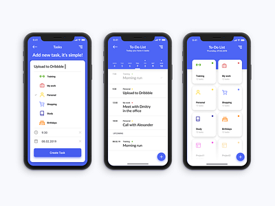 To-Do List App app design interace mobile app to do app to do list ui ui ux