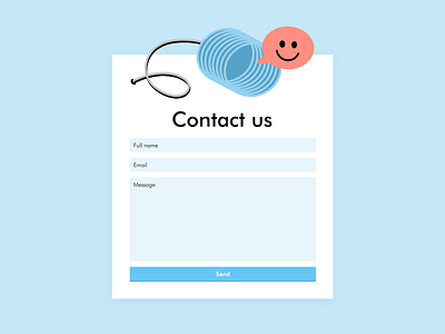 Contact Us #dailyui 028 028 blue contact dailyui illustration ui