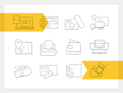 Icon set adwords branding desktop app icon icon set illustration software brothers ui vector